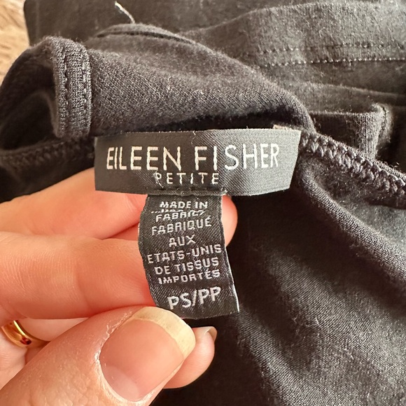 Eileen Fisher Petite Black Sleeveless Long Tank Dress, Size PS/PP - Picture 7 of 7